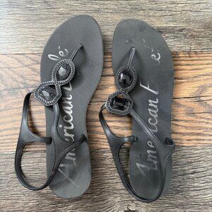 American Eagle Black Gem Sandals – Size 11W